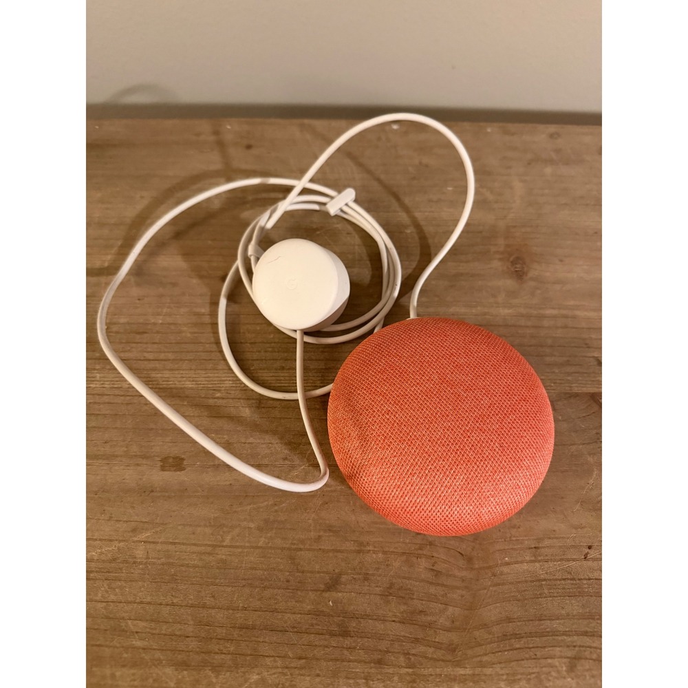 Google Home Mini 1st Gen Smart Speaker Coral Orange Model H0A with Power Cord